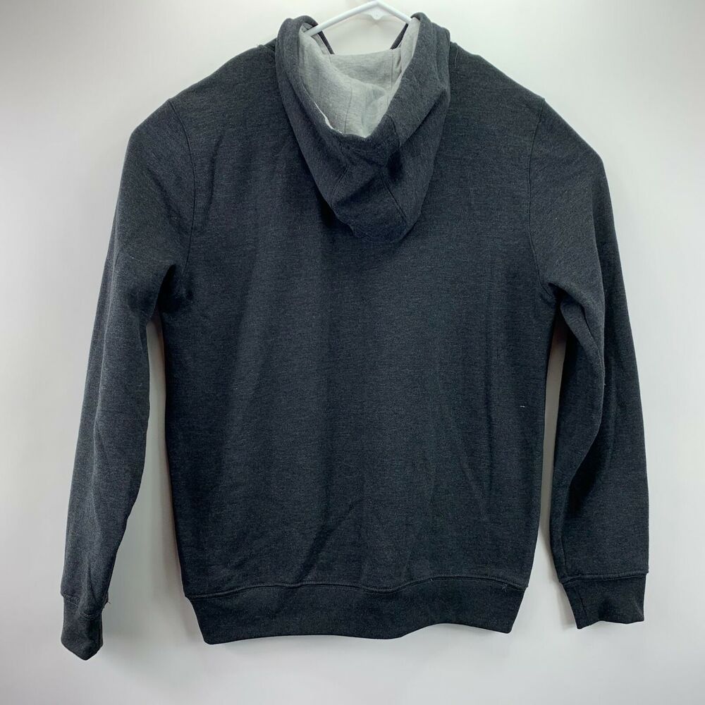 Fila Mens Logo Pullover Training Hoodie Charcoal Gray S - Picture 2 of 4